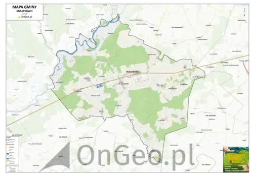 Mapa gminy Miastkowo